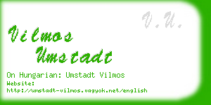 vilmos umstadt business card